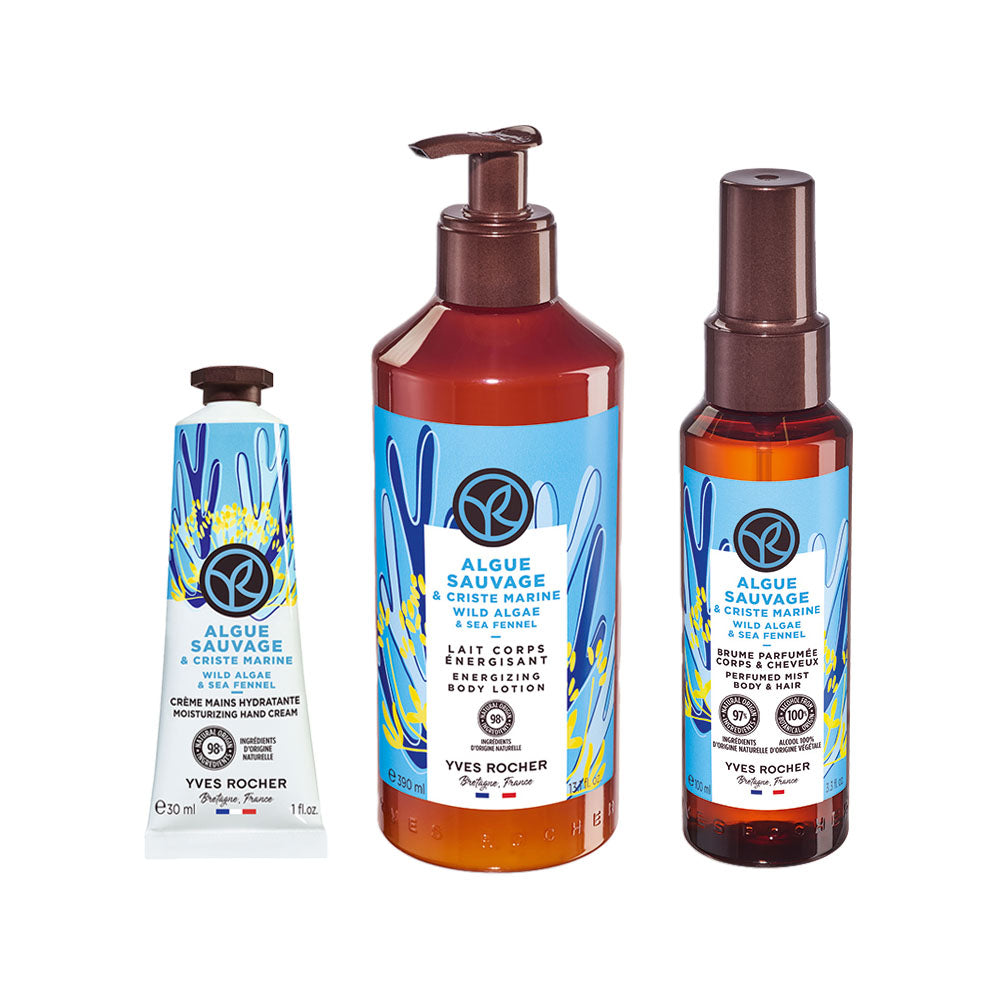 【サバージュオーシャンの香り】トータルケア3点セット|ボディローション・ミスト・ハンドクリーム