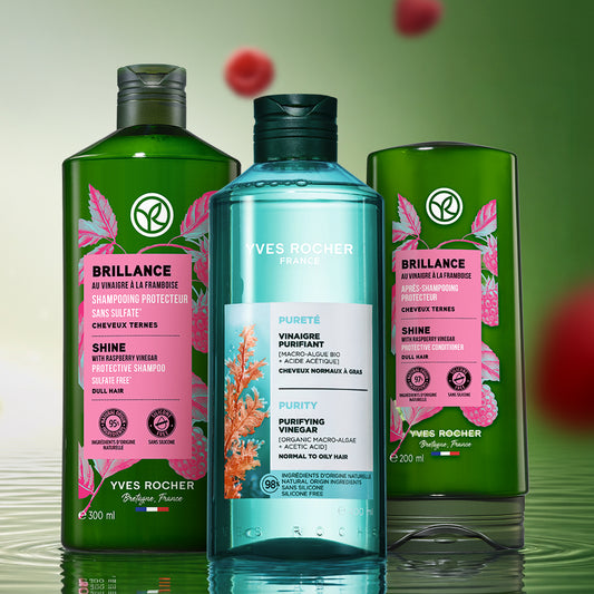 【3点セット】シルキーシャイン シャンプー＆コンディショナー＋リンシングビネガー400mL〈ピュアリフレッシュ〉
