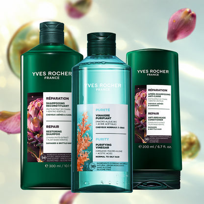 【3点セット】リペア シャンプー＆コンディショナー＋リンシングビネガー400mL〈ピュアリフレッシュ〉