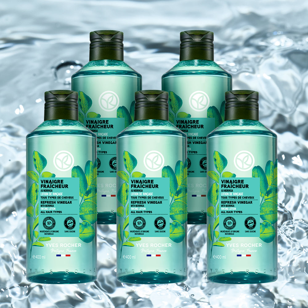 【400mL×5本セット】リンシングビネガー〈ピュアリフレッシュ〉うるツヤモリンガ