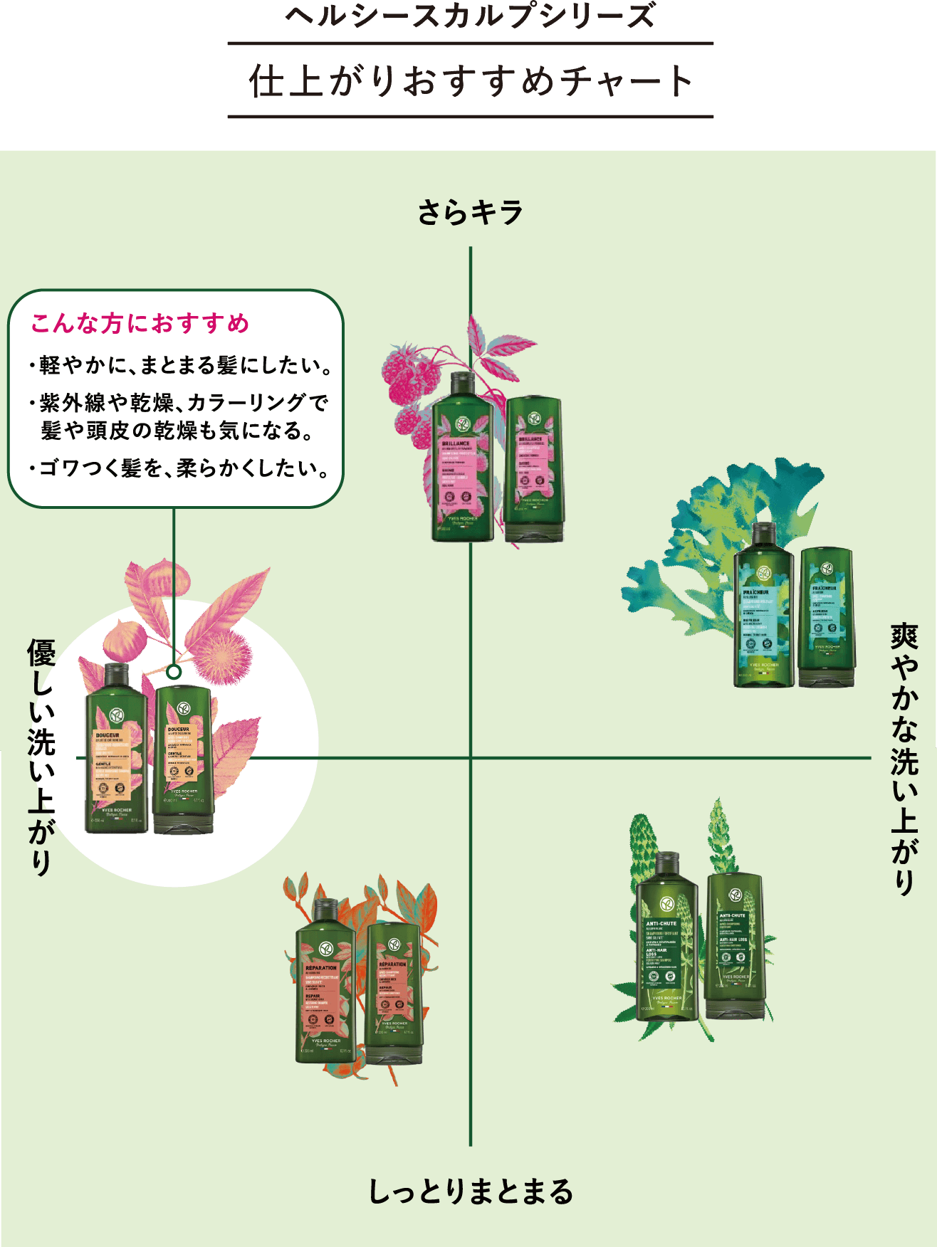 ヘルシースカルプシリーズ 仕上がりおすすめチャート